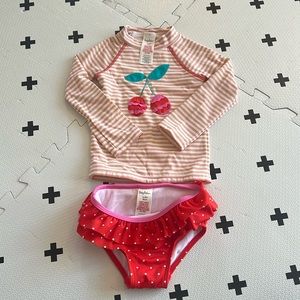 Baby Boden girls swimsuit set